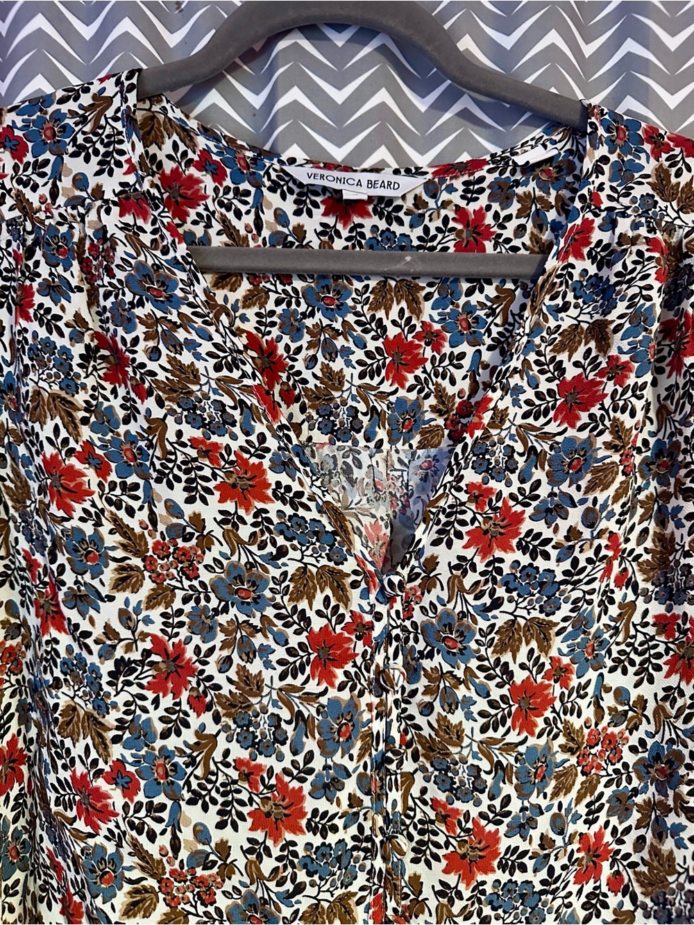 Veronica Beard | Sura Floral Blouse, size 10 - Picture 5 of 9